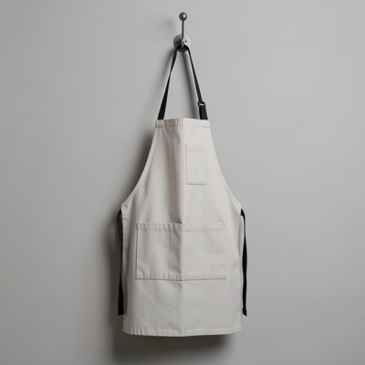a salon apron hanging on a hook