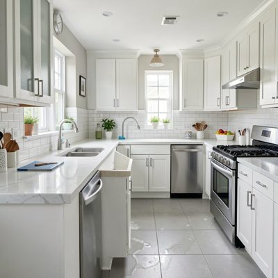 a spotless kitchen after a deep clean