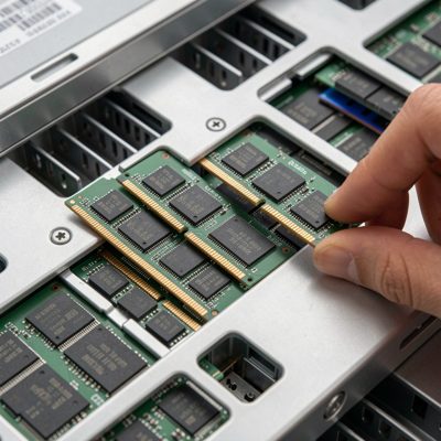 ram modules being pushed into their slots