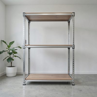 an empty rack waiting for its first install