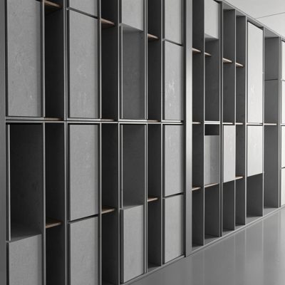 a run of blanking panels filling the unused rack units