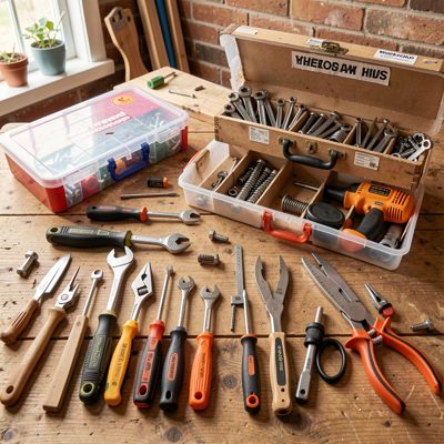 weekend workshop tools organized neatly for hands-on projects