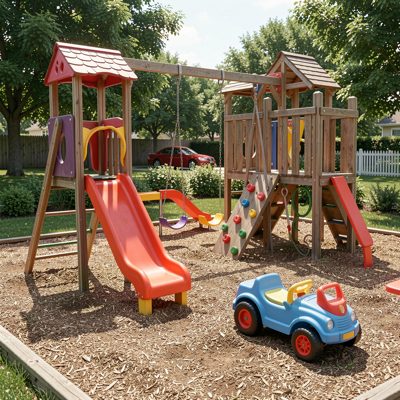 nursery outdoor equipment setup for play