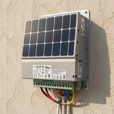 a solar inverter mounted on a wall