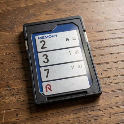 a memory card case with numbered slots