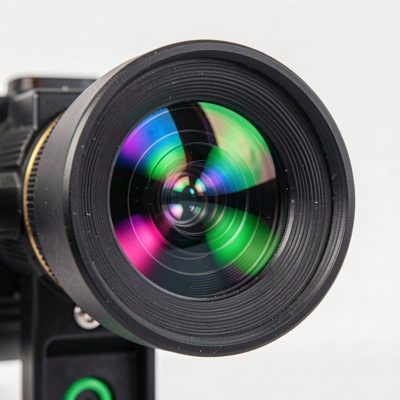 a laser projector lens assembly photographed close