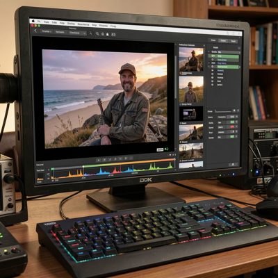 an hdr grading suite with a reference monitor