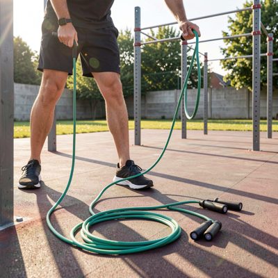 warm-up circuit with jump ropes