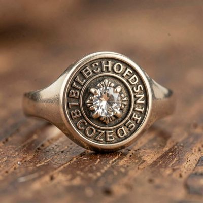 a signet ring photographed close