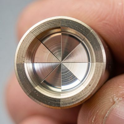 inspection scope image showing clean fibre end face clarity