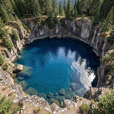 a plunge pool with still blue water
