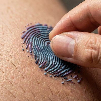 a fingerprint sensor being touched by a thumb