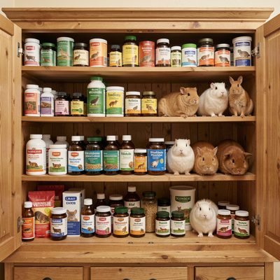 a farm animal medicine cabinet
