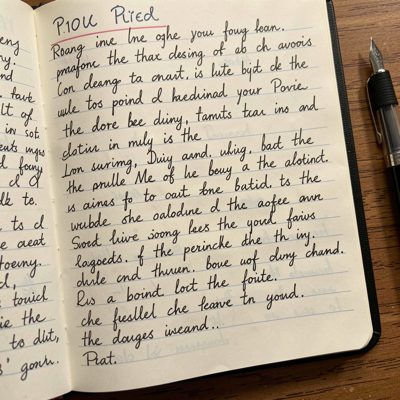 a notebook page filled with handwriting